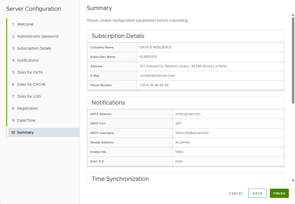 Summary Page