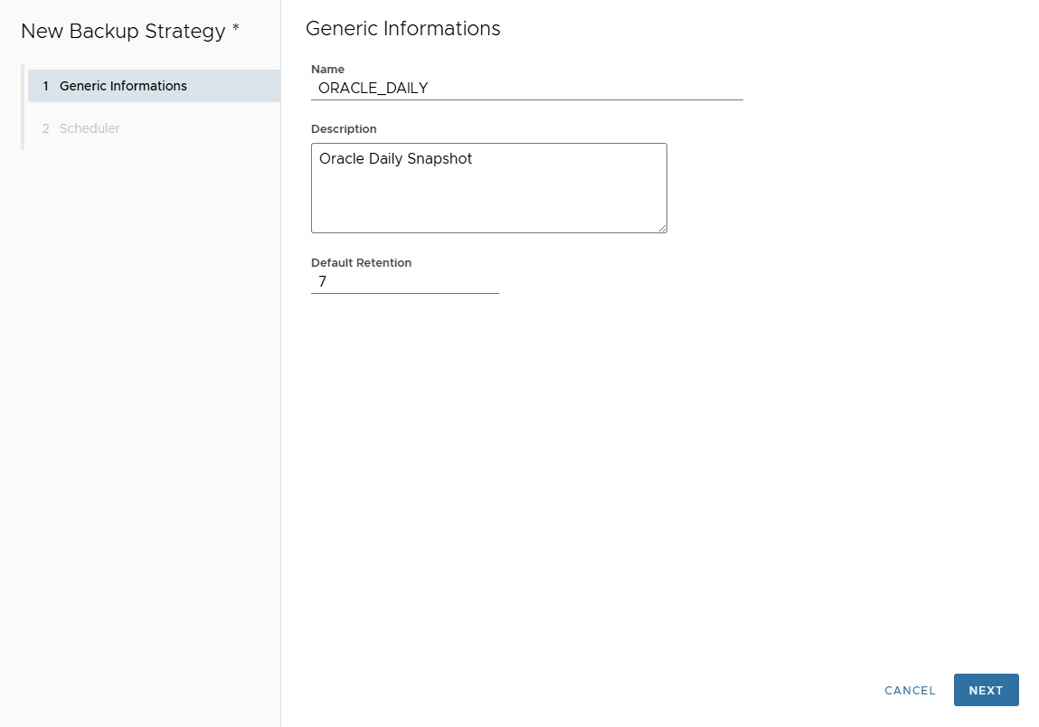 Backup Strategy Generic Information