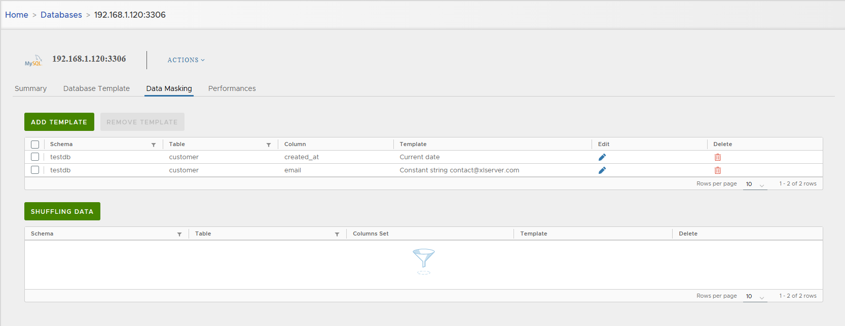 Attached templates