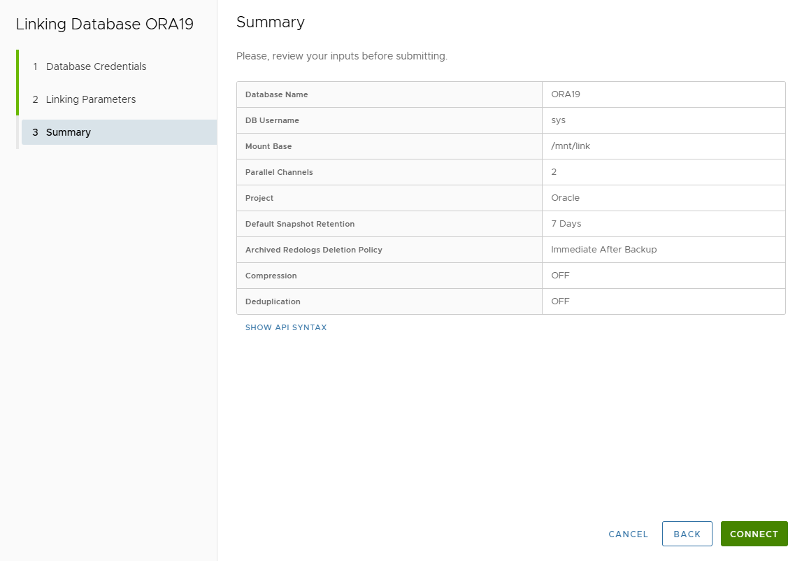 Linking summary