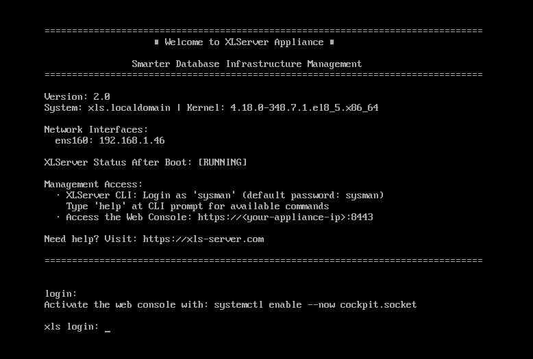 Booted VM Console