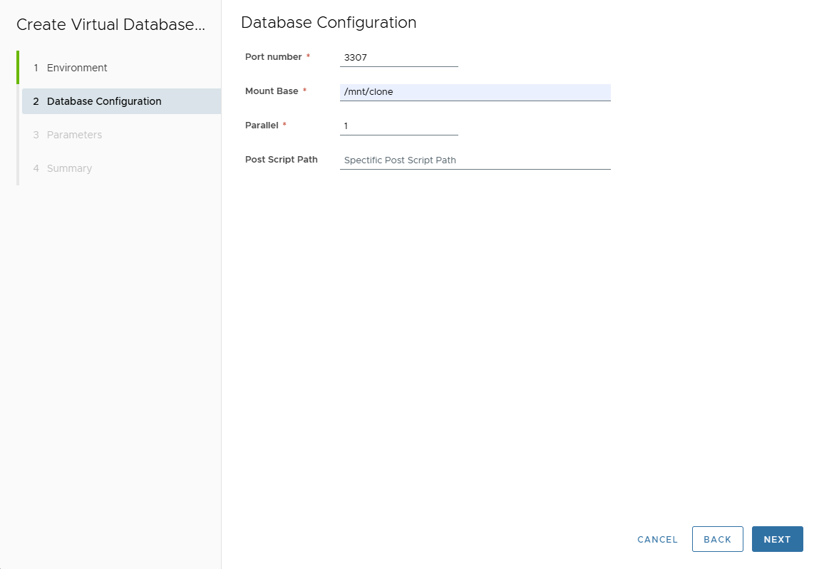 Database Configuration