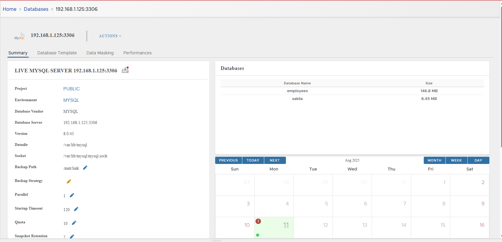 Linked Database Details