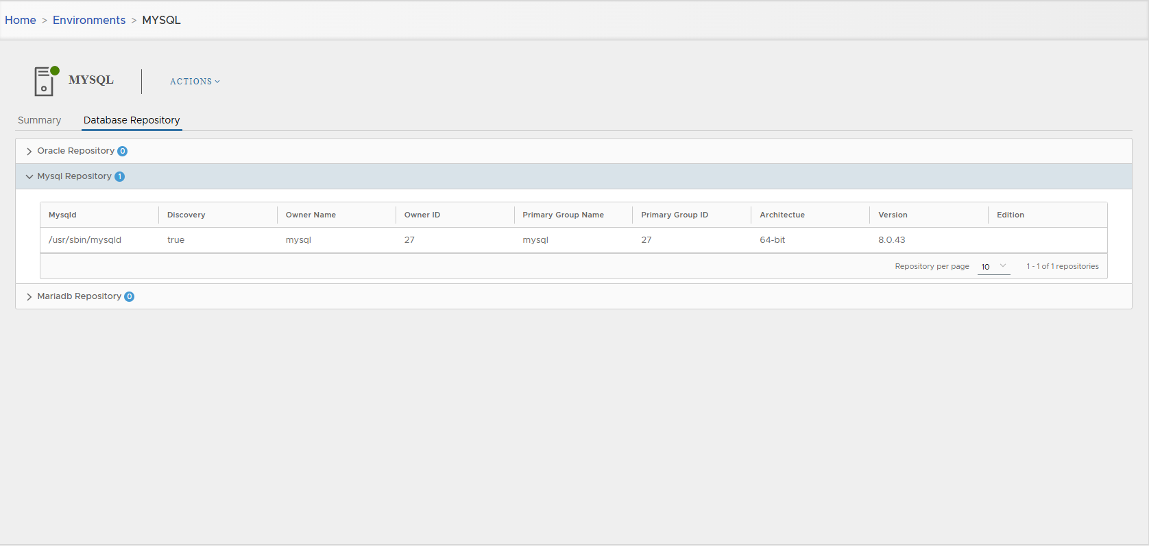 Database Repository