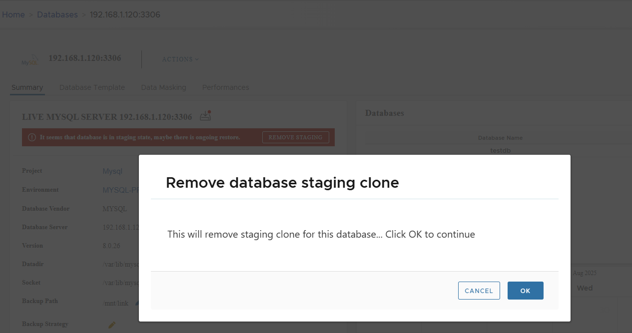 Remove Staging