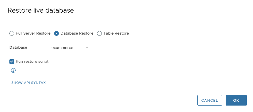 Database Restore