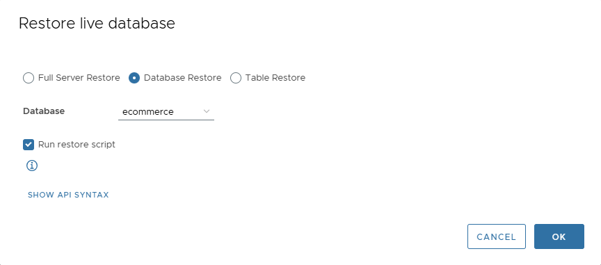 Database Restore