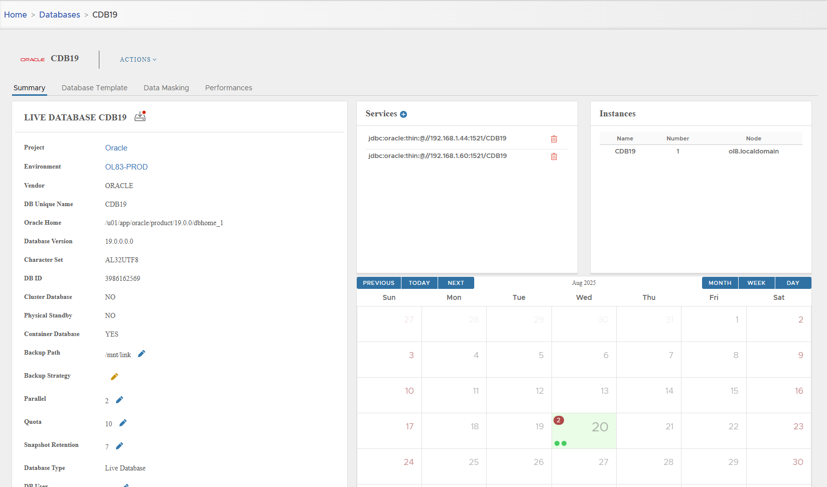 Live Database