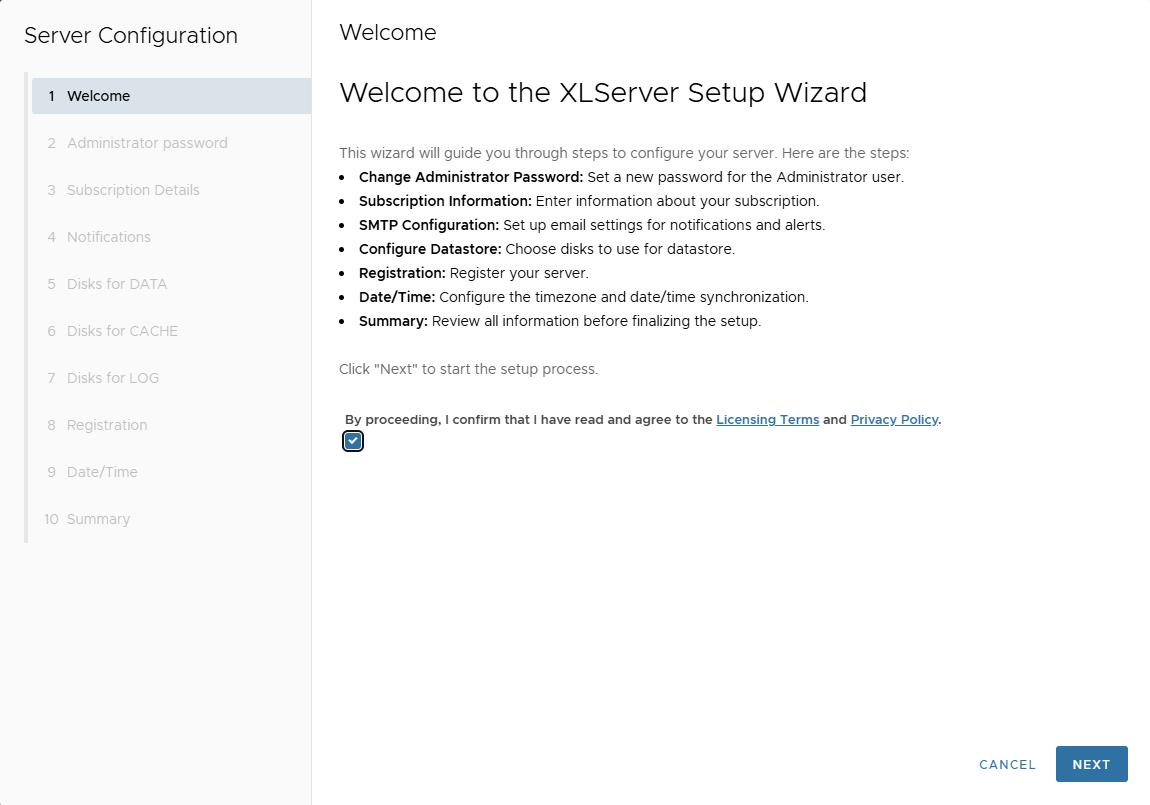 Welcome Screen