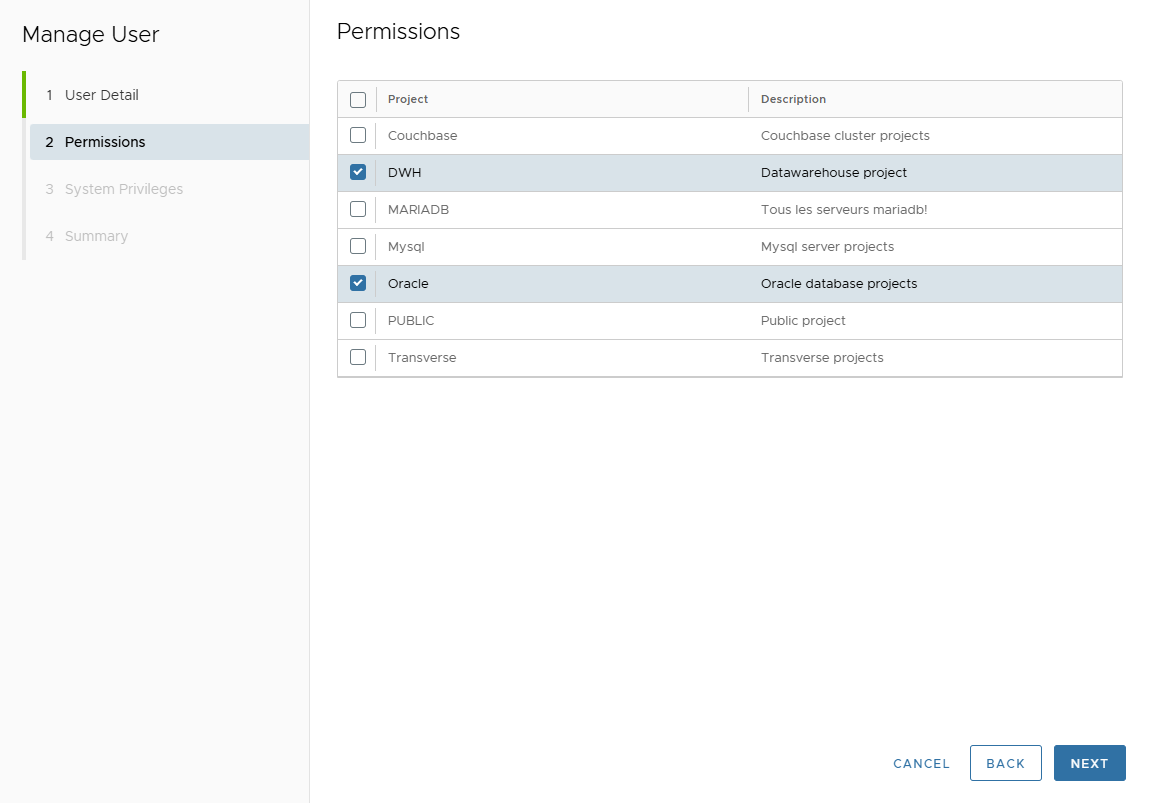 User Edit Project Permissions